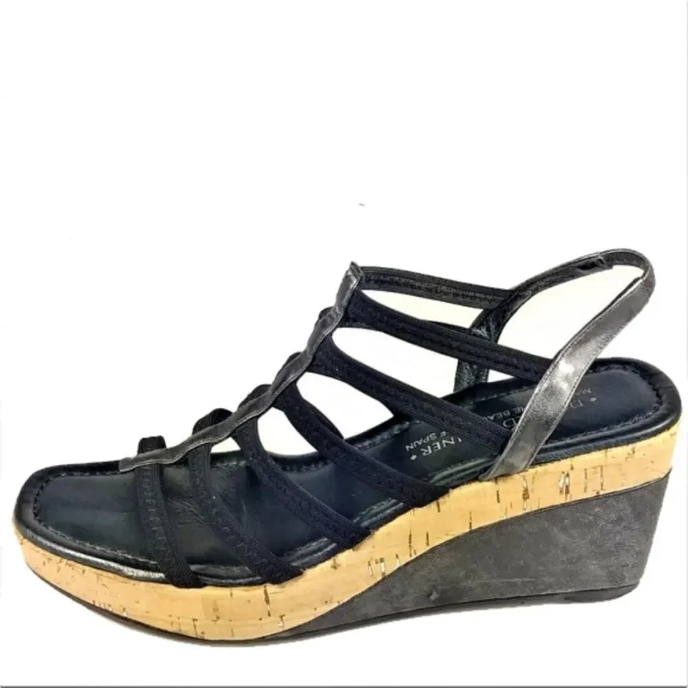 Donald-pliner Women's Black and Tan Sandals